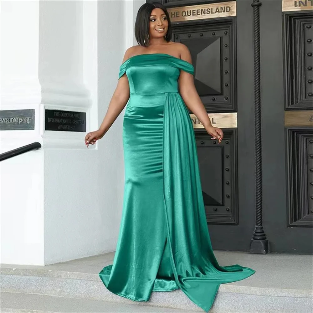 2024 New Simple Satin Evening Dresses Strapless Off Shoulder Plus Size Special Occasion Dress Pleated Elegant Vestidos De Fiesta
2024 New Simple Satin Evening Dresses Strapless Off Shoulder Plus Size Special Occasion Dress Pleated Elegant Vestidos De Fiesta