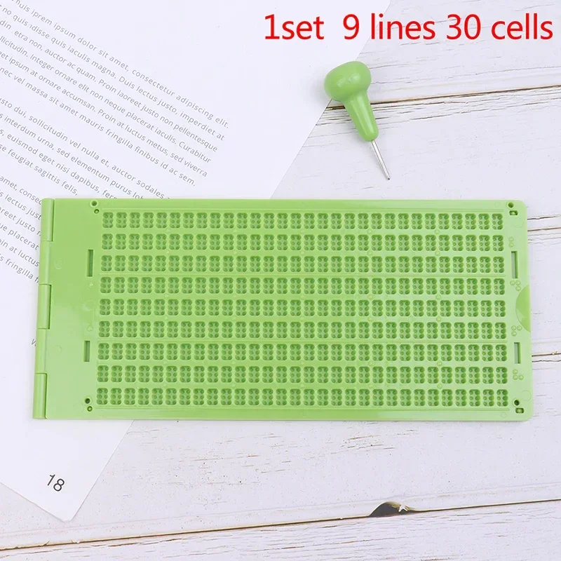1Set 9Lines 30 Cells Braille Writing Board Practical School Plastic Braille Portable Writing Board With Stylus School Braille
1Set 9Lines 30 Cells Braille Writing Board Practical School Plastic Braille Portable Writing Board With Stylus School Braille