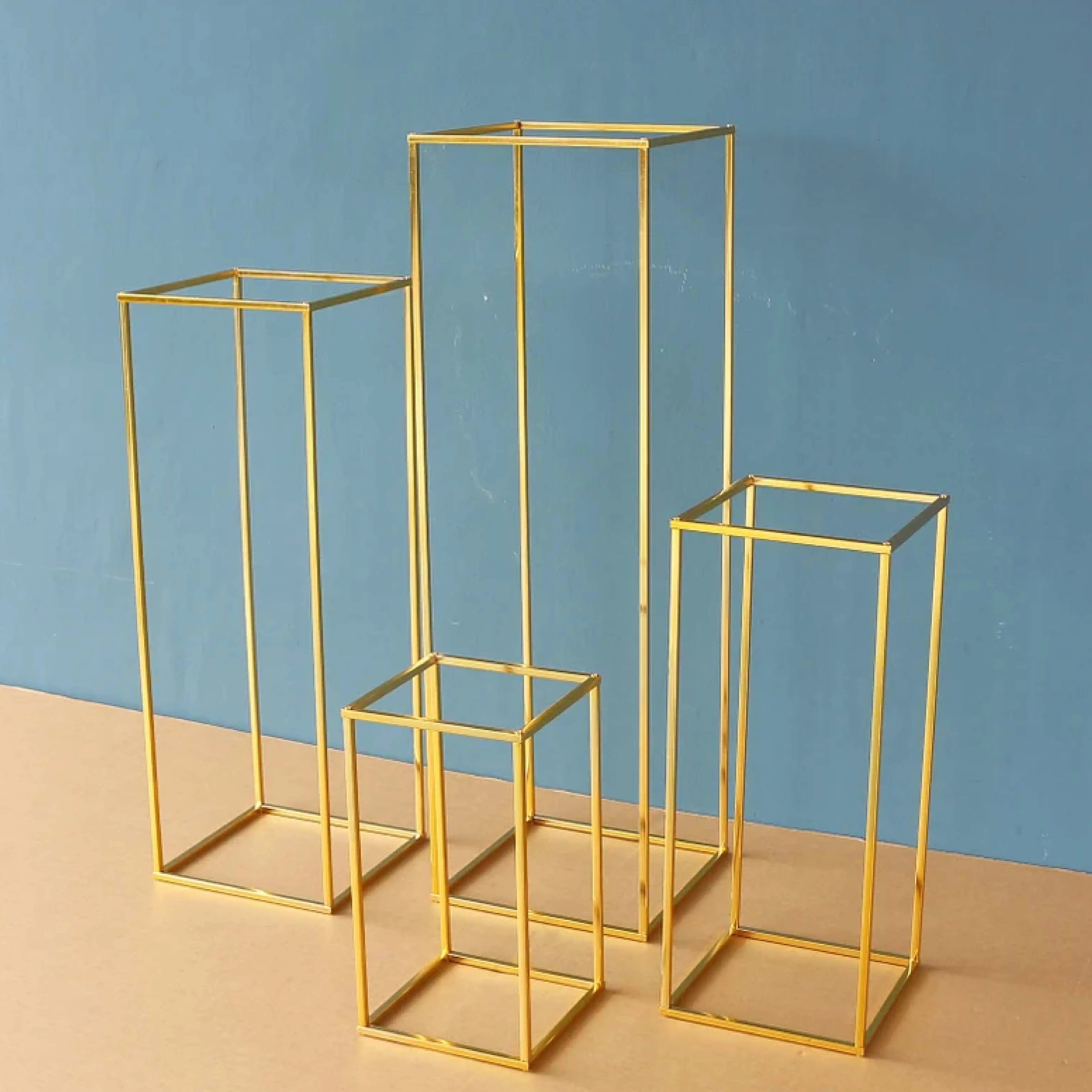 Shiny Gold Wedding Flower Stands Dinner Table Centerpieces Backdrop Stand Home Decor Rectangular Square Plating Geometric Frame
Shiny Gold Wedding Flower Stands Dinner Table Centerpieces Backdrop Stand Home Decor Rectangular Square Plating Geometric Frame