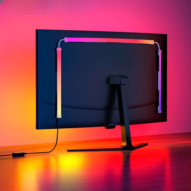 

RGB atmosphere lamp with computer monitor chasing light and water E-sports room decoration