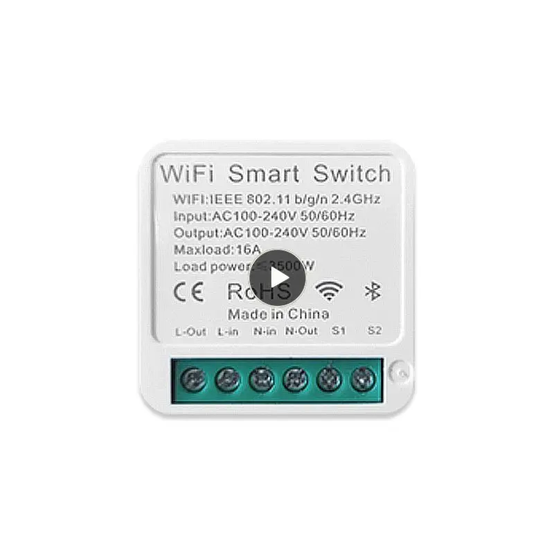 Беспроводной переключатель для автоматизации умного дома, Wi-Fi, голосовое управление, совместим с модулем мини-выключателя Alexa Home, таймер 16 А
Беспроводной переключатель для автоматизации умного дома, Wi-Fi, голосовое управление, совместим с модулем мини-выключателя Alexa Home, таймер 16 А