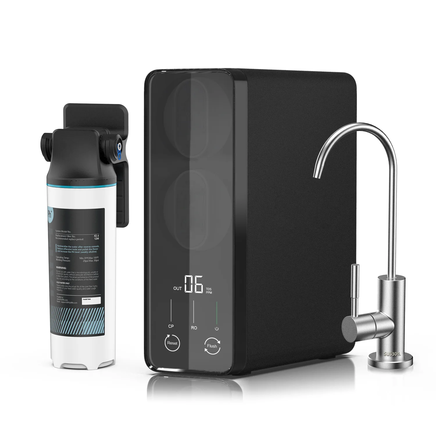 800G 1000G tank less Alkaline water reverse osmosis systems Home Water Filtration System
800G 1000G tank less Alkaline water reverse osmosis systems Home Water Filtration System