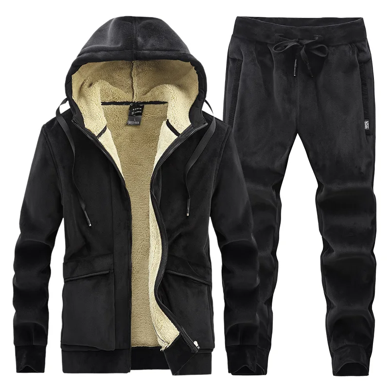 New Mens Fleece Warm Tracksuit Male Winter Warm Hooded Fashion Sets Mens Hoodies + Pants Sportswear Sets Set Clothes for Men
New Mens Fleece Warm Tracksuit Male Winter Warm Hooded Fashion Sets Mens Hoodies + Pants Sportswear Sets Set Clothes for Men