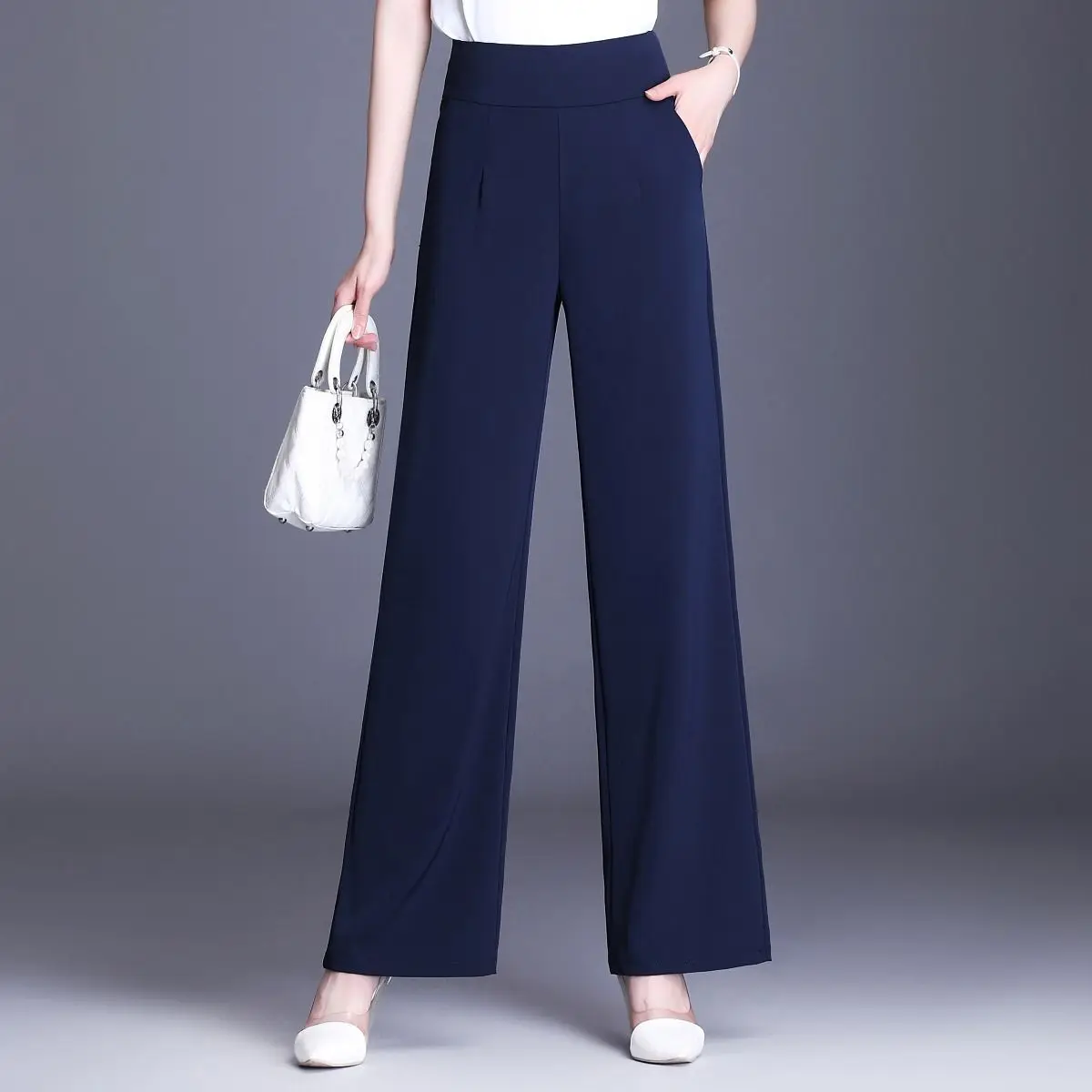 Office Lady Summer Thin Fashion Oversize Pants Zipper High Waist Pockets Loose Solid Woman Korean Elastic Straight Trousers 2023
Office Lady Summer Thin Fashion Oversize Pants Zipper High Waist Pockets Loose Solid Woman Korean Elastic Straight Trousers 2023