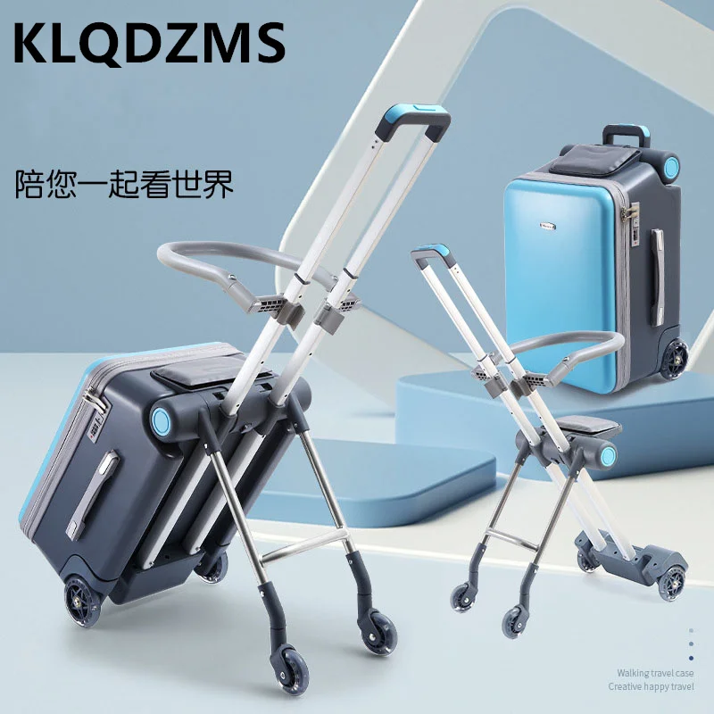 

KLQDZMS 20 Inch High-quality Suitcase Universal Wheel Student Trolley Case Small Boarding Box Children's Gifts Rolling Luggage