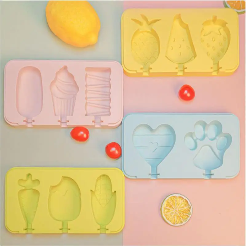 

Silicone Popsicles Molds Unique Reusable Ice Cream Maker Popsicles Molds Tray Multipurpose Ice Cube Maker Mold Party Supplies