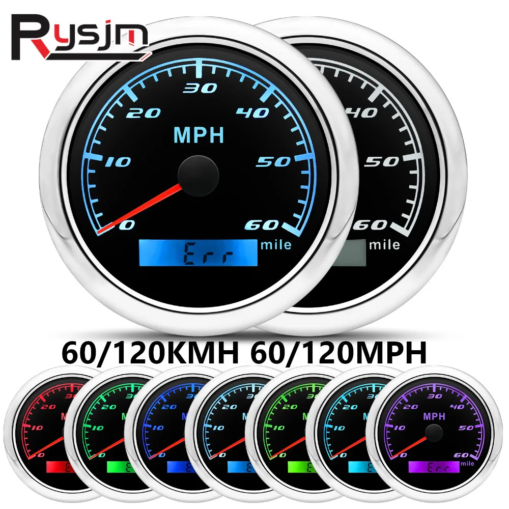HD 85mm Boat GPS Speedometer Odometer Gauge 60KMH 60MPH 120MPH 7 Color LED Backlight Speed Meter For Car Marine Truck 9-32V
HD 85mm Boat GPS Speedometer Odometer Gauge 60KMH 60MPH 120MPH 7 Color LED Backlight Speed Meter For Car Marine Truck 9-32V