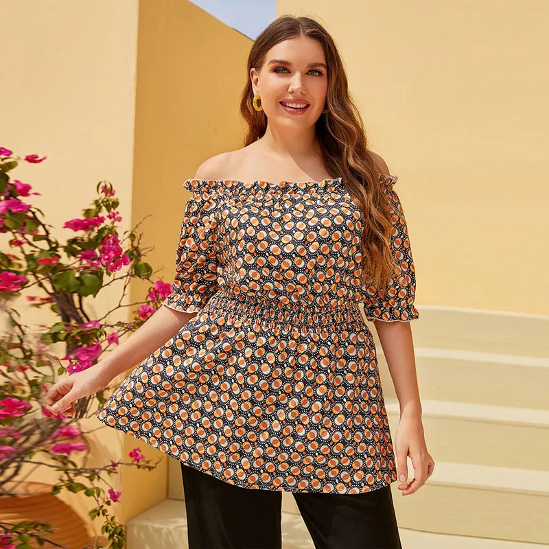 4XL Plus Size Tops Oversize Women Clothing Large-sized Shirts Blouse Shoulderless Upper Garment Blusas Mujer Tallas Grandes
4XL Plus Size Tops Oversize Women Clothing Large-sized Shirts Blouse Shoulderless Upper Garment Blusas Mujer Tallas Grandes