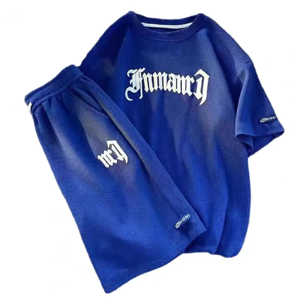 Men Sportswear Set Adjustable Drawstring Sportswear Men's Summer Sportswear Set with O-neck T-shirt Elastic Waist for Active
Men Sportswear Set Adjustable Drawstring Sportswear Men's Summer Sportswear Set with O-neck T-shirt Elastic Waist for Active