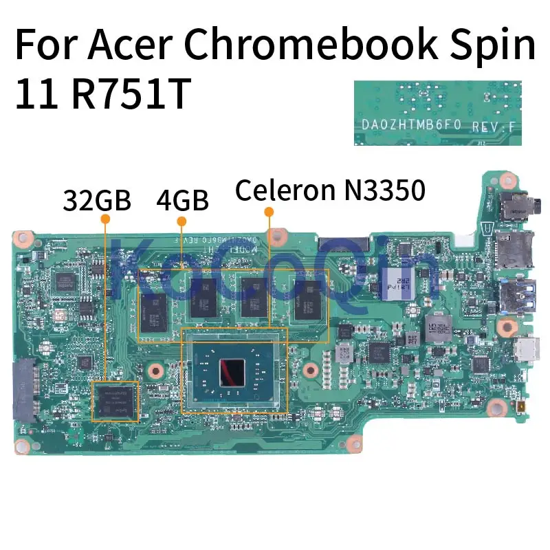Материнская плата для ноутбука Acer Chromebook Spin 11 R751T N3350 материнская плата для ноутбука DA0ZHTMB6F0 NBGNJ110028 SR2Z7 4 Гб RAM 32 Гб SSD
Материнская плата для ноутбука Acer Chromebook Spin 11 R751T N3350 материнская плата для ноутбука DA0ZHTMB6F0 NBGNJ110028 SR2Z7 4 Гб RAM 32 Гб SSD