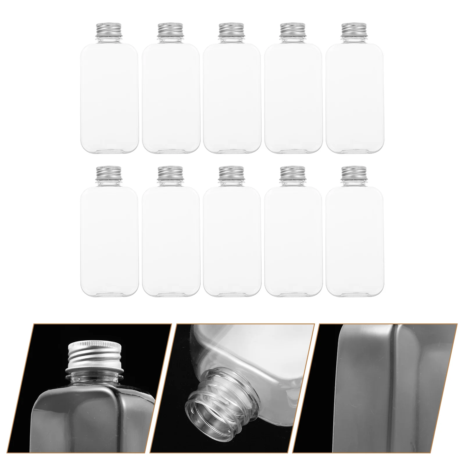10 Pcs Drink Bottle Juice Bottles Transparent Storage Plastic with Caps Milk Tea Beverage Lids Drinking
10 Pcs Drink Bottle Juice Bottles Transparent Storage Plastic with Caps Milk Tea Beverage Lids Drinking