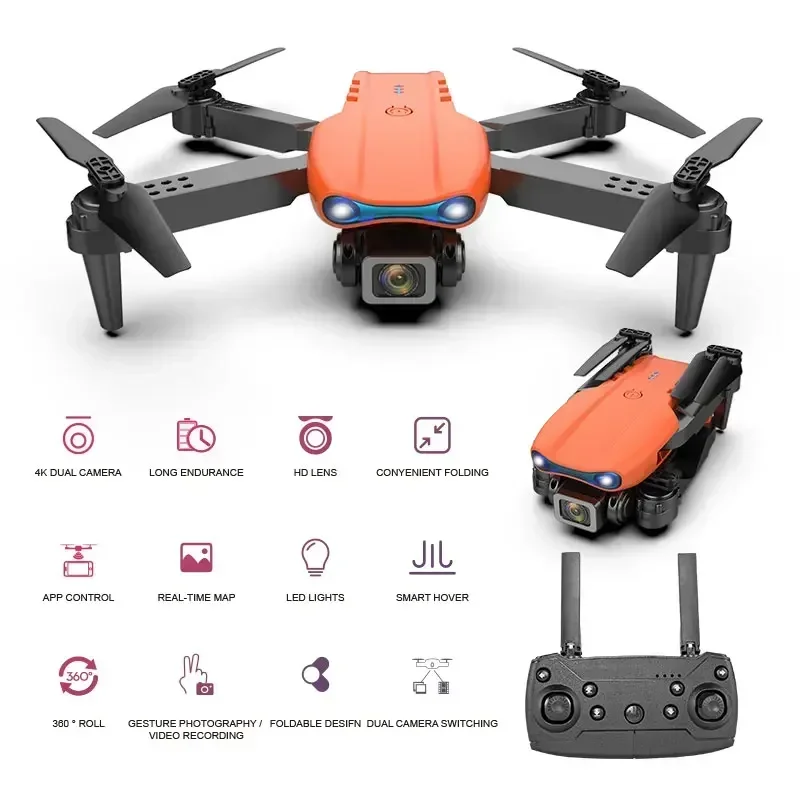 

Foldable Quadcopter Dron Toys Kid Gifts 2022 New E99 Pro2 4K Dual Camera RC Mini Drone WIFI FPV Aerial Photography Helicopter