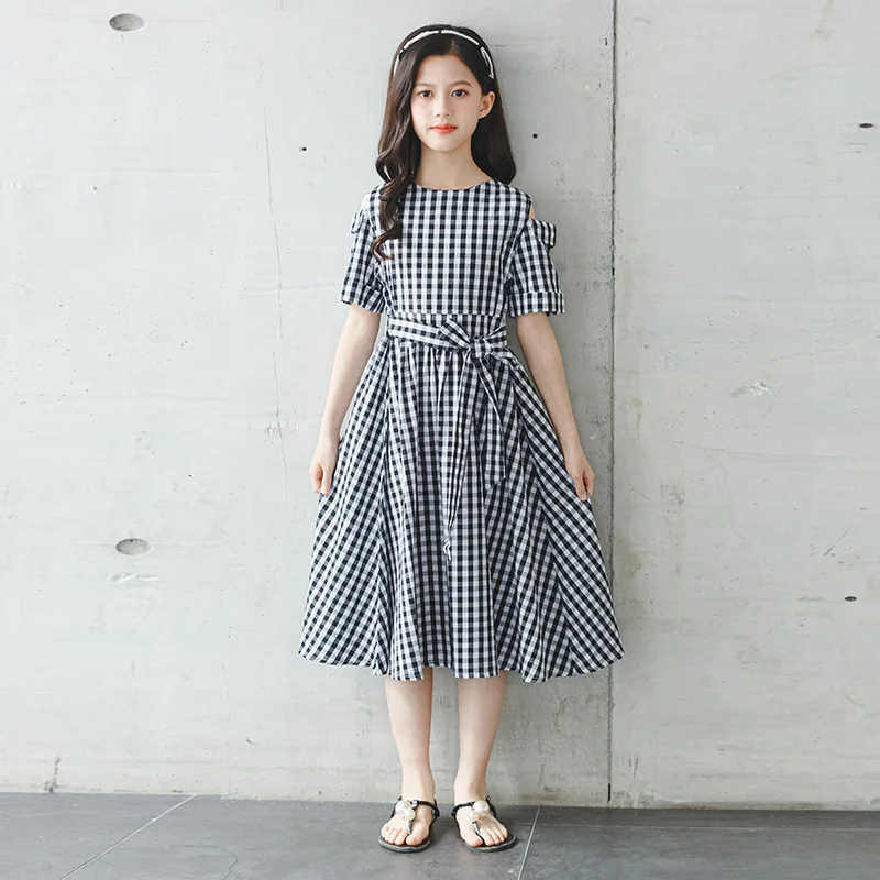 Summer Clothes Girl Plaid Cotton Dress 10 12 years Elegant Belt Party Ceremony Off-Shoulder Long Dress Eid
Summer Clothes Girl Plaid Cotton Dress 10 12 years Elegant Belt Party Ceremony Off-Shoulder Long Dress Eid