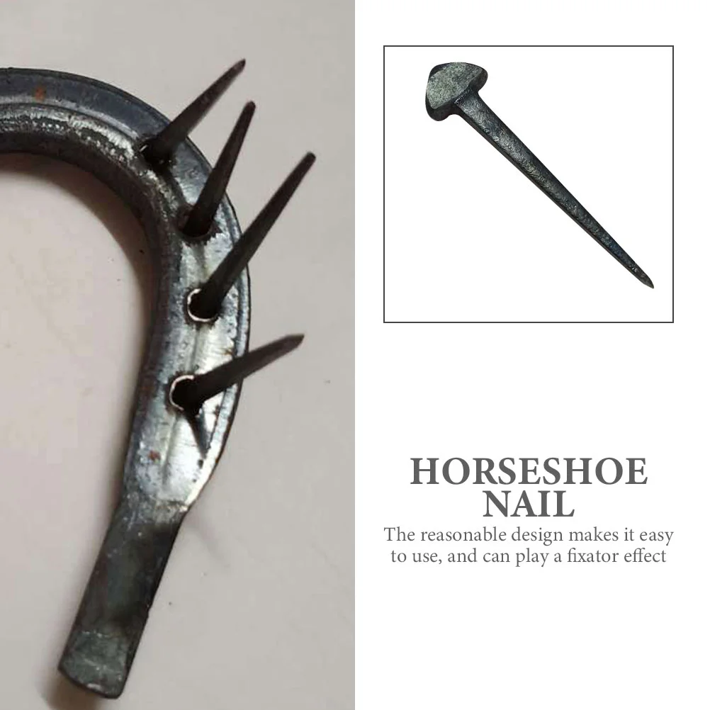 

50 Pcs Sturdy Horse Equipment Replaceable Iron Hoof Nails Horseshoe Professional Tool Portable Compact Rear Brake Pads