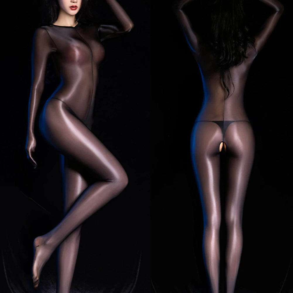Oil Glossy Shiny Open Crotch Full Bodysuit Bandage Cocoons Body Stockings Pantyhose Sheer Jumpsuit See Thourgh Sexy Tight
Oil Glossy Shiny Open Crotch Full Bodysuit Bandage Cocoons Body Stockings Pantyhose Sheer Jumpsuit See Thourgh Sexy Tight