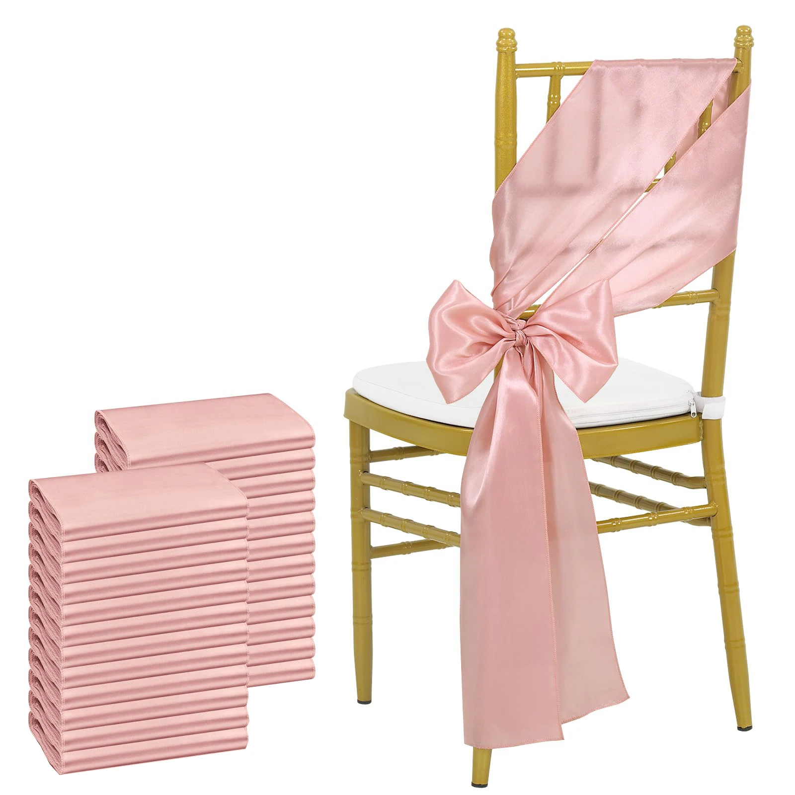Rose Pink Satin Chair Sashes, Bows Chair Cover, Ribbons for Wedding Banquet Party Baby Shower Event Decorations, 16x275cm, 24Pcs
Rose Pink Satin Chair Sashes, Bows Chair Cover, Ribbons for Wedding Banquet Party Baby Shower Event Decorations, 16x275cm, 24Pcs
