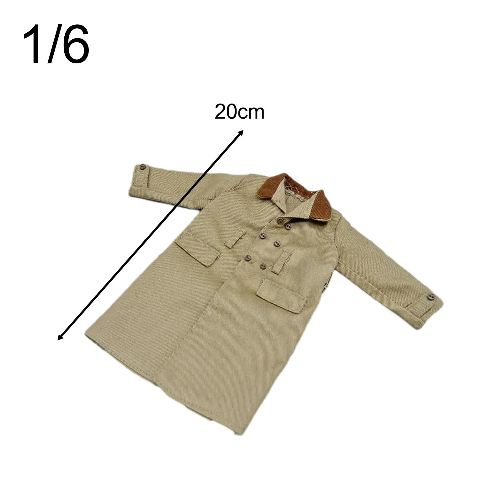 1:6 Doll Figure Trench Coat Outerwear Windproof for 12inch Male Collectable Action Figures
1:6 Doll Figure Trench Coat Outerwear Windproof for 12inch Male Collectable Action Figures