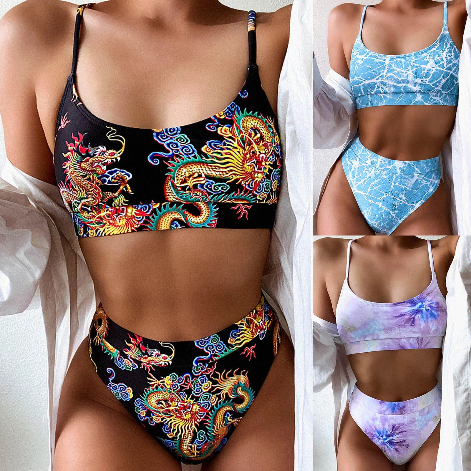 Fashion Womens Printing Bikini Push-Up Pad Swimwear Swimsuit Beachwear Set Athletic Bathing Suit Women
Fashion Womens Printing Bikini Push-Up Pad Swimwear Swimsuit Beachwear Set Athletic Bathing Suit Women