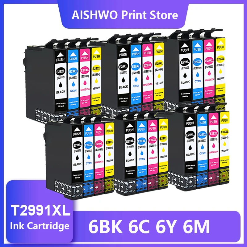 24PK Compatible 29 29XL T2991XL T2991 For Epson ink Cartridges XP235 XP247 XP245 XP332 XP335 XP342 XP345 XP435 XP432 XP442
24PK Compatible 29 29XL T2991XL T2991 For Epson ink Cartridges XP235 XP247 XP245 XP332 XP335 XP342 XP345 XP435 XP432 XP442
