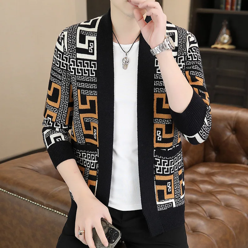Boweylun New Korean Version Spring And Autumn Sweatercoat Printed Buttons Pockets Casual Knitted Cardigan Men
Boweylun New Korean Version Spring And Autumn Sweatercoat Printed Buttons Pockets Casual Knitted Cardigan Men