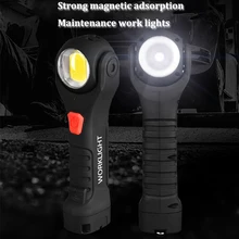 Magnetic Tail Flashlight White/Red Dual Light Source Head 360-degree Rotating Work Light USB Rechargeable Inspection Lights
Magnetic Tail Flashlight White/Red Dual Light Source Head 360-degree Rotating Work Light USB Rechargeable Inspection Lights