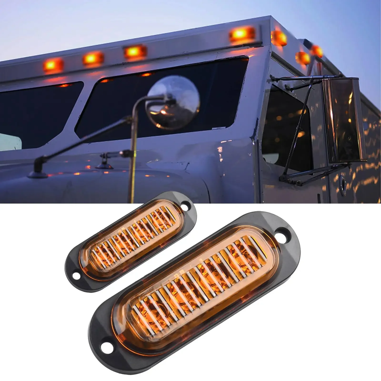 LED Side LED Side Marker Lights Yellow Light 4pcs LED Clearance Light Parts Side Marker Truck 2 Pcs 3.38in DC 12V-24V New Newest
LED Side LED Side Marker Lights Yellow Light 4pcs LED Clearance Light Parts Side Marker Truck 2 Pcs 3.38in DC 12V-24V New Newest