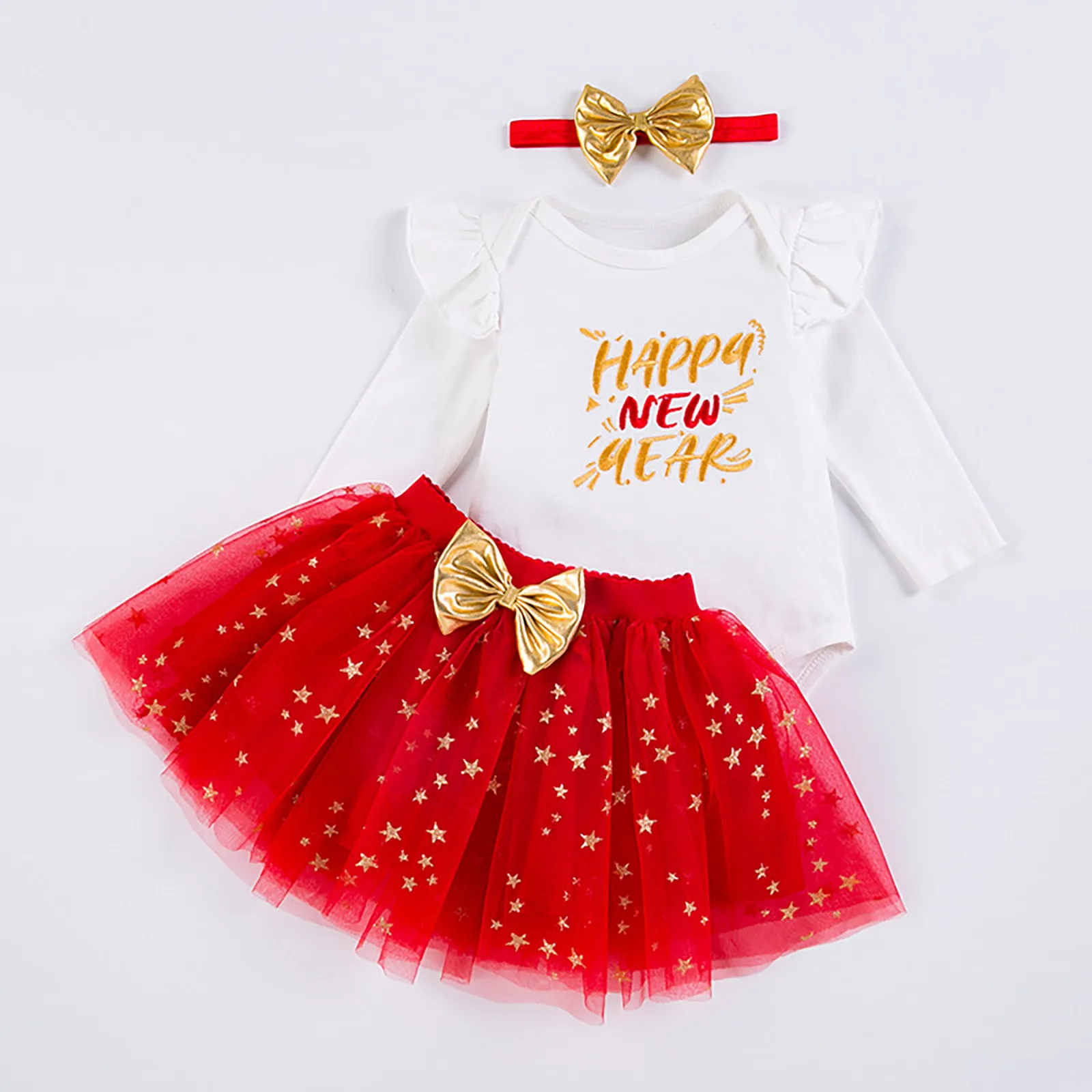 

Baby Girls Clothes Sweet Baby Tutu Skirts Set Baby 1st Birthday Outfits Romper+Skirts Little Princess Dress Sets for Baby Girl