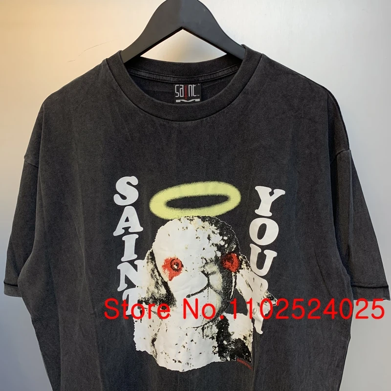 Винтажная свободная футболка Saint футболка с Майклом для мужчин и женщин, дышащий хлопковый топ с короткими рукавами в стиле святого Михаила
Винтажная свободная футболка Saint футболка с Майклом для мужчин и женщин, дышащий хлопковый топ с короткими рукавами в стиле святого Михаила