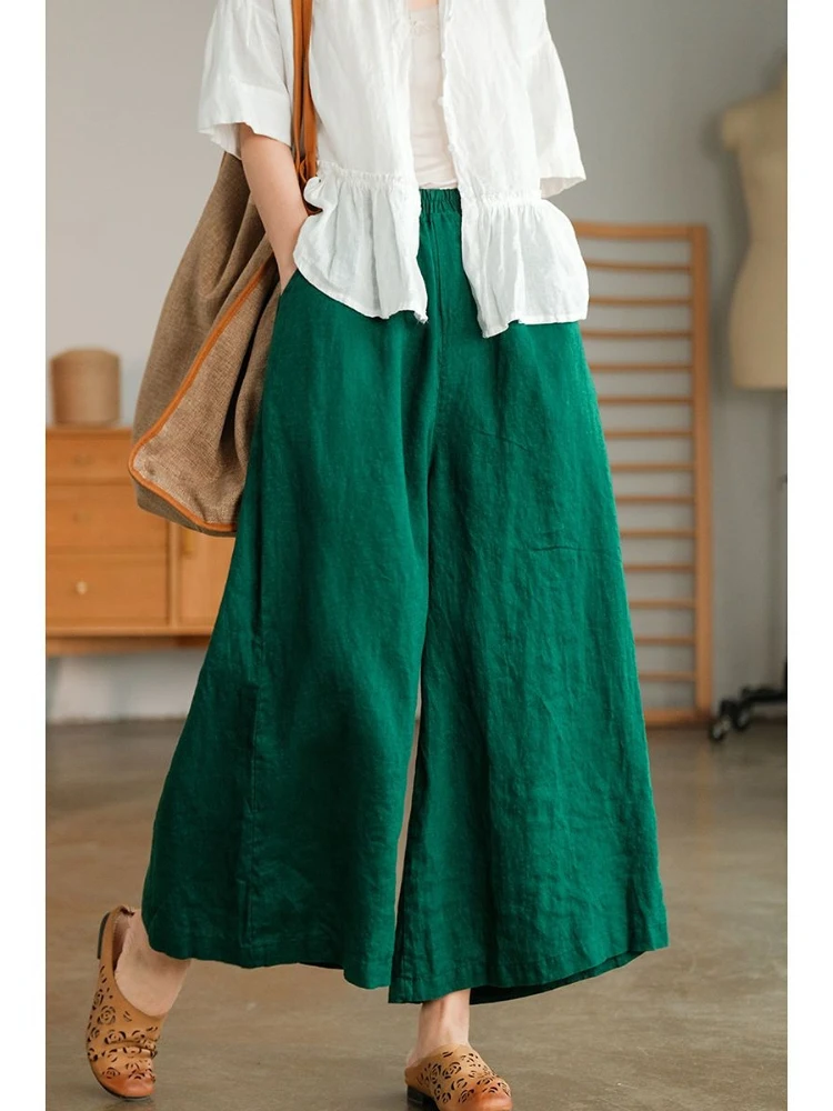 Summer Casual Oversize Pants Cotton Hemp Wide Leg Trousers Solid Loose Women Pants High Waist Korean Fashion Ankle Length Pants
Summer Casual Oversize Pants Cotton Hemp Wide Leg Trousers Solid Loose Women Pants High Waist Korean Fashion Ankle Length Pants