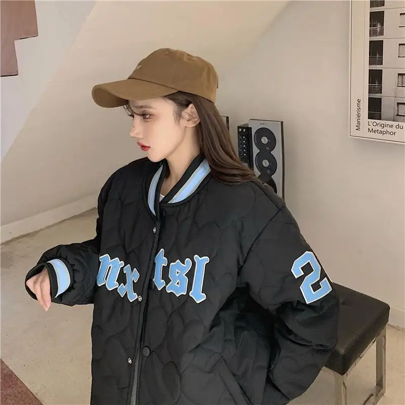 Hooded Jacket Love Embroidery Retro Baseball Uniform Women's Jacket Spring Autumn Winter Loose Cotton Clothes Cotton Clothes
Hooded Jacket Love Embroidery Retro Baseball Uniform Women's Jacket Spring Autumn Winter Loose Cotton Clothes Cotton Clothes