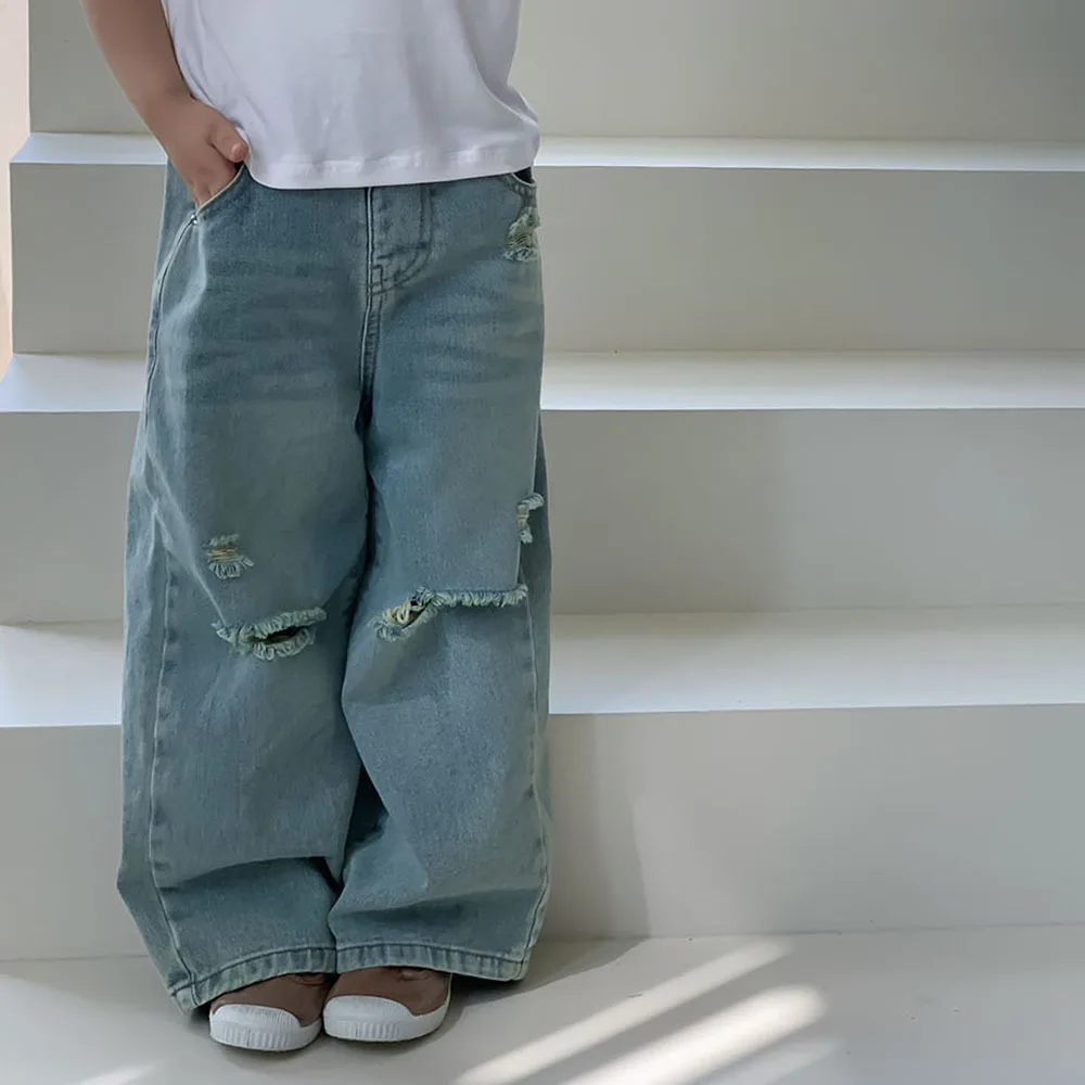 Children Clothing Kids Denim Pants 2024 Summer New Fashionable Girls New Soft Ripped Casual Simple Full Length Kids Casual Jeans
Children Clothing Kids Denim Pants 2024 Summer New Fashionable Girls New Soft Ripped Casual Simple Full Length Kids Casual Jeans