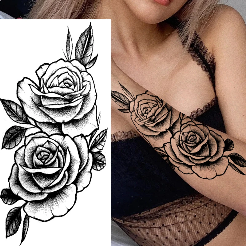 Temporary & Removable Rose Flower Skin Tattoo Stickers Blossom Flase Tattoos for Body Apart Leg Arms Neck Back Flower Tattoos
Temporary & Removable Rose Flower Skin Tattoo Stickers Blossom Flase Tattoos for Body Apart Leg Arms Neck Back Flower Tattoos