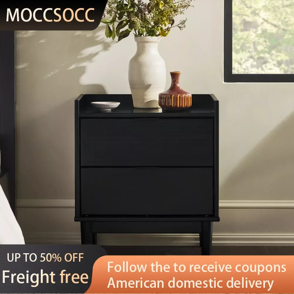 Mid-Century Modern Gallery-Top 2-Drawer Nightstand Home Furniture Black Freight Free Nightstands Bedroom
Mid-Century Modern Gallery-Top 2-Drawer Nightstand Home Furniture Black Freight Free Nightstands Bedroom