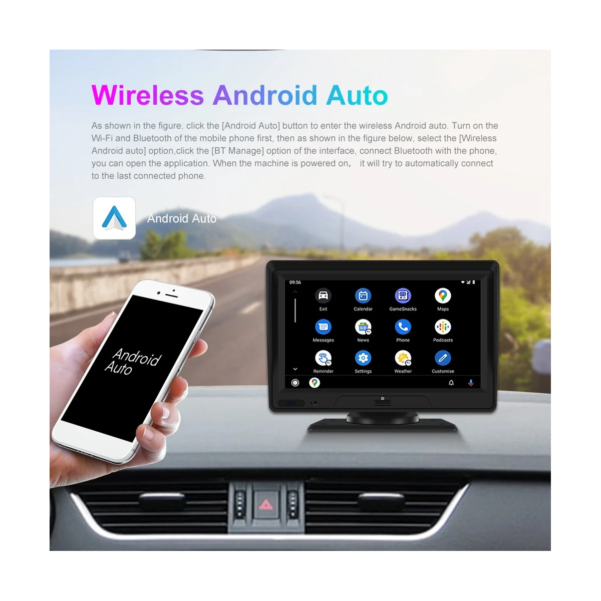 Wireless Carplay Android Auto 7 Inch Screen Radio Front Backup Cameras Bluetooth WIFI FM Bluetooth Mirror Link TF Card
Wireless Carplay Android Auto 7 Inch Screen Radio Front Backup Cameras Bluetooth WIFI FM Bluetooth Mirror Link TF Card