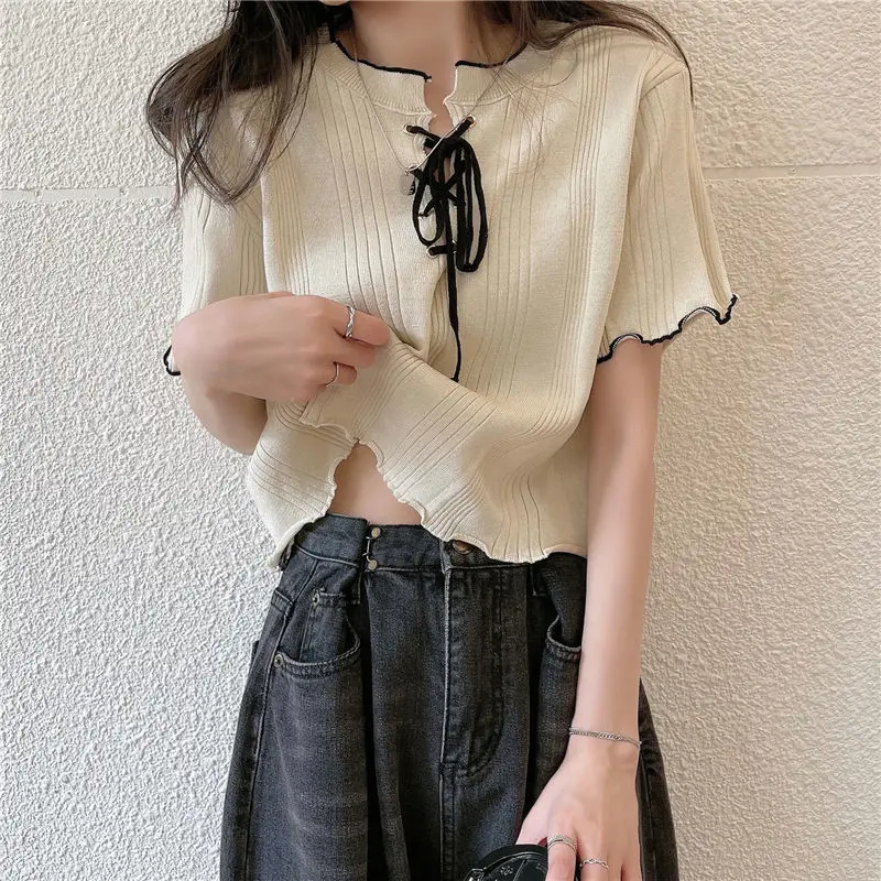 Casual T-shirts Women Solid Wood Ears Bandage Long Sleeve O-Neck Candy Color Korean Style Basic Tees Female Tops Young Ladies
Casual T-shirts Women Solid Wood Ears Bandage Long Sleeve O-Neck Candy Color Korean Style Basic Tees Female Tops Young Ladies