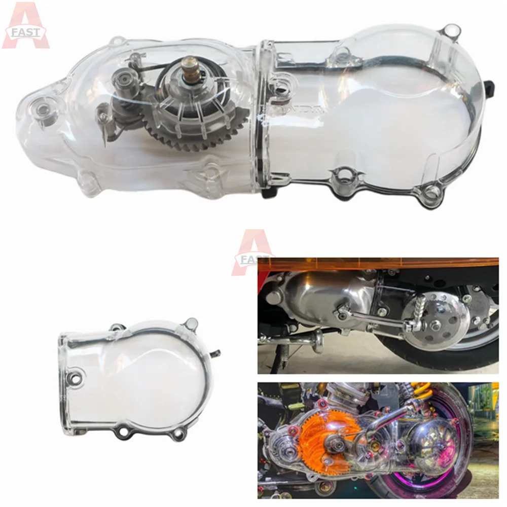 

For Honda DIO AF18 AF27 AF28 AF24 Giorno AF52 Julio Lutch Cover Drive Cover Clutch Start Side Cover Transparent Edge Cover