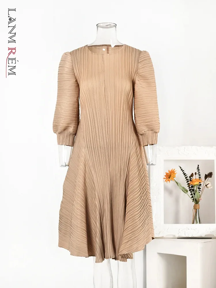 LANMREM Mid Length Pleated Women's Dress Round Neck Puff Sleeves A-line Solid Color Dresses Fashion Clothing 2024 2DAa1463
LANMREM Mid Length Pleated Women's Dress Round Neck Puff Sleeves A-line Solid Color Dresses Fashion Clothing 2024 2DAa1463