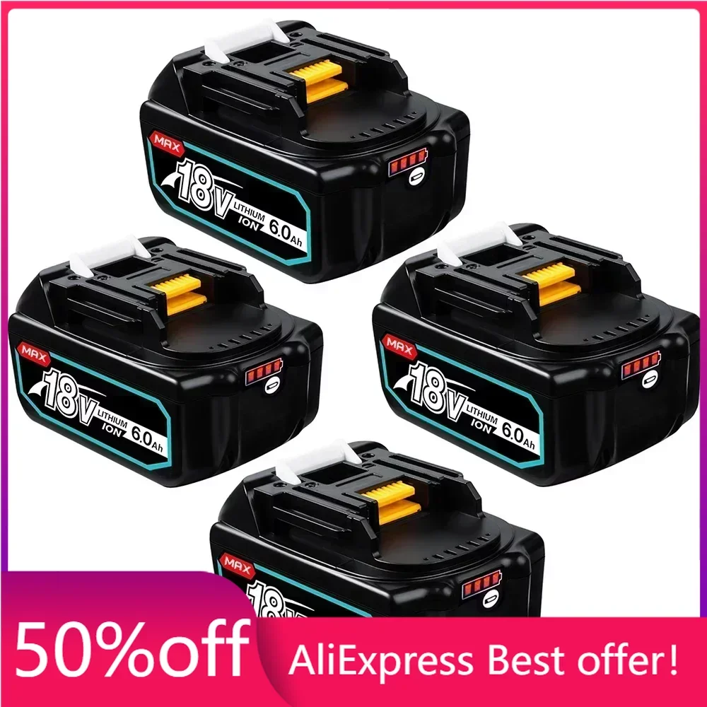 18V 6.0 8.0Ah Rechargeable Battery For Makita Power Tools with LED Li-ion Replacement LXT BL1860 1850 18v 9 A 6000mAh
18V 6.0 8.0Ah Rechargeable Battery For Makita Power Tools with LED Li-ion Replacement LXT BL1860 1850 18v 9 A 6000mAh