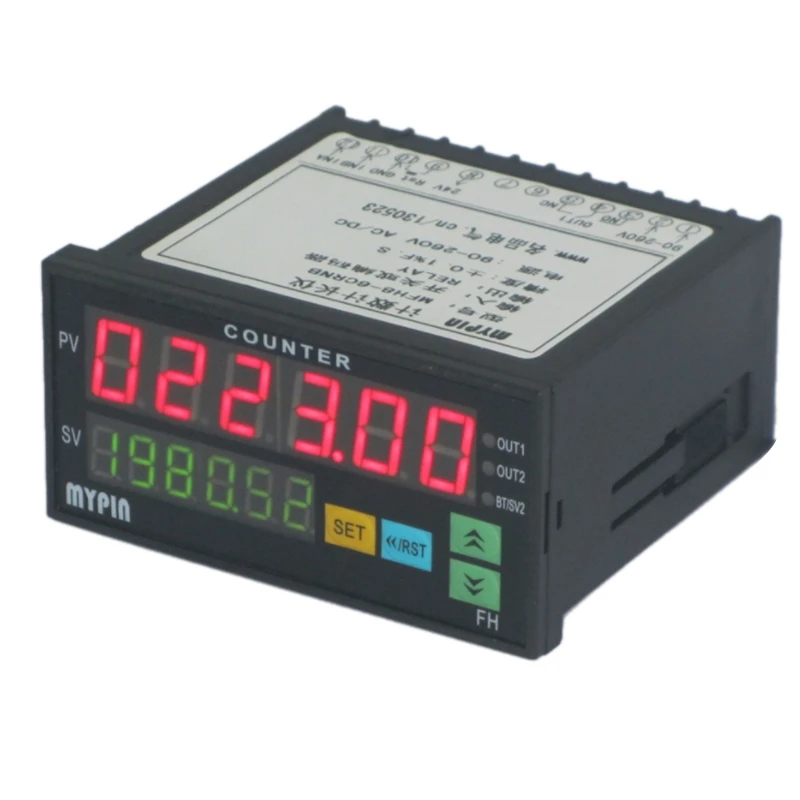 MYPIN Counter Mini Length Batch Meter 1 Preset Relay Output Count Meter Practical Length Meter 90-260V AC/DC The Hours Machine
MYPIN Counter Mini Length Batch Meter 1 Preset Relay Output Count Meter Practical Length Meter 90-260V AC/DC The Hours Machine