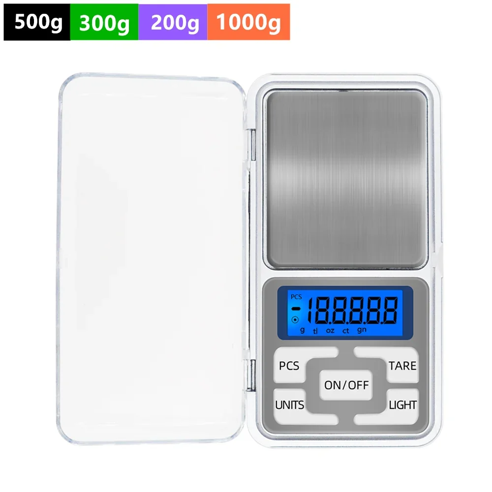 

Jewelry Scales Weight Diamond Balance Kitchen Weighing Digital Pocket Mini Scale Bathroom 100g/200g/300g/500g/1000g 0.01g 0.1g