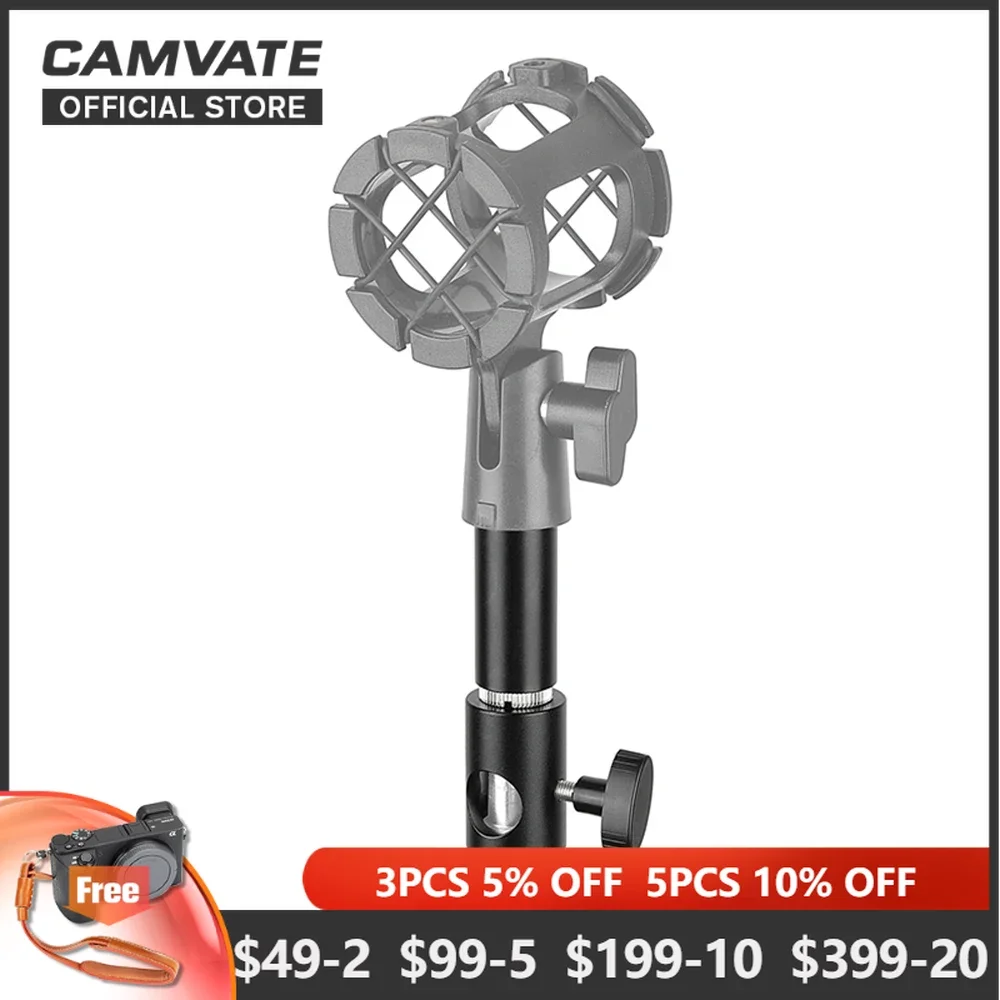 CAMVATE 16mm Light Stand Head With 5/8" Male Thread Screw & 5/8"-27 Male To 5/8"-27 Female Thread Micro Rod For Mic Clip Stand
CAMVATE 16mm Light Stand Head With 5/8" Male Thread Screw & 5/8"-27 Male To 5/8"-27 Female Thread Micro Rod For Mic Clip Stand