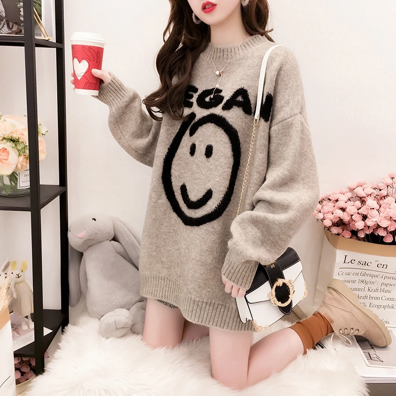 Autumn and Winter Loose Sweater for Women Knitting Pullover Long Sleeve O-Neck Female Students Preppy Style Sweaters Casual Tops
Autumn and Winter Loose Sweater for Women Knitting Pullover Long Sleeve O-Neck Female Students Preppy Style Sweaters Casual Tops