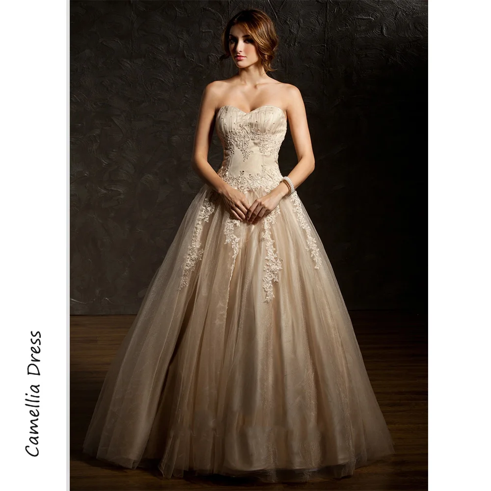 

Princess Ball-Gown Evening Dresses Sweetheart Party Dresses Tulle Formal Dresses Appliques Lace Vestidos De Fiesta فساتين السهرة