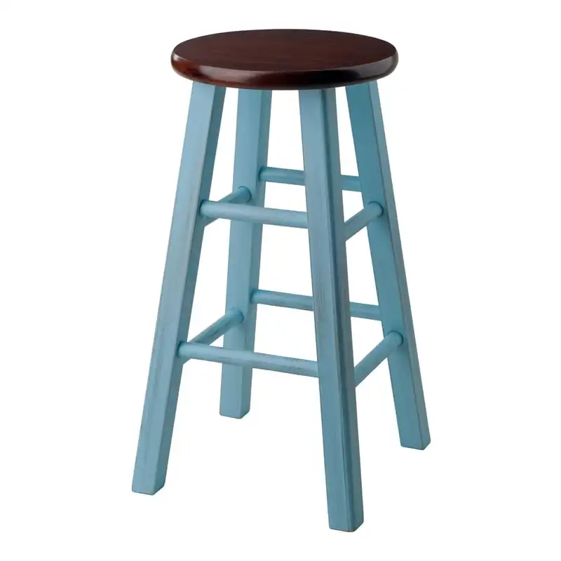 

Winsome Wood Ivy 24" Counter Stool, Rustic Light Blue & Walnut Finish