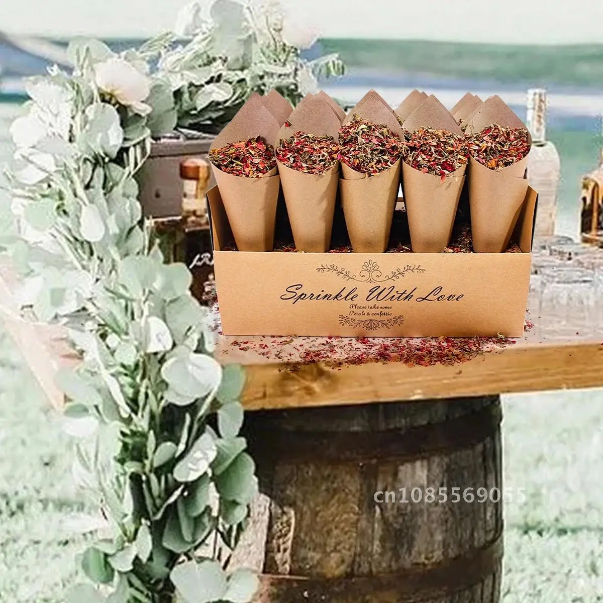 Rustic Wedding Tray Holder Support for Wedding Decoration Kraft Paper Wedding Cones Wedding Confetti Cone Paper
Rustic Wedding Tray Holder Support for Wedding Decoration Kraft Paper Wedding Cones Wedding Confetti Cone Paper