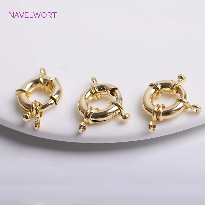 18K Gold Plated Sailor Clasps Connector For Necklace End Clasps Brass Metal Steering wheel clasps DIY Jewelry Making Accessory
18K Gold Plated Sailor Clasps Connector For Necklace End Clasps Brass Metal Steering wheel clasps DIY Jewelry Making Accessory