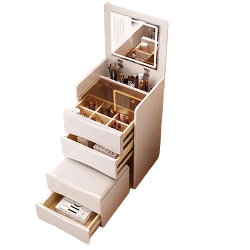 

Internet Celebrity Cream Style Dressing Table, Modern Simple Multi-functional Dressing Table, Including Dressing Stool