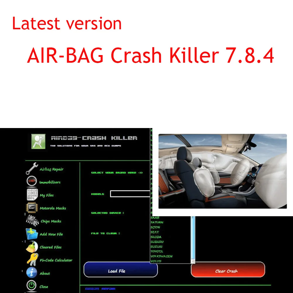 

Car Software AIR-BAG Crash Killer 7.8.4 from ECU Dumps Service Tool for Toyota FOR Renault Car Software Online PK Renolink