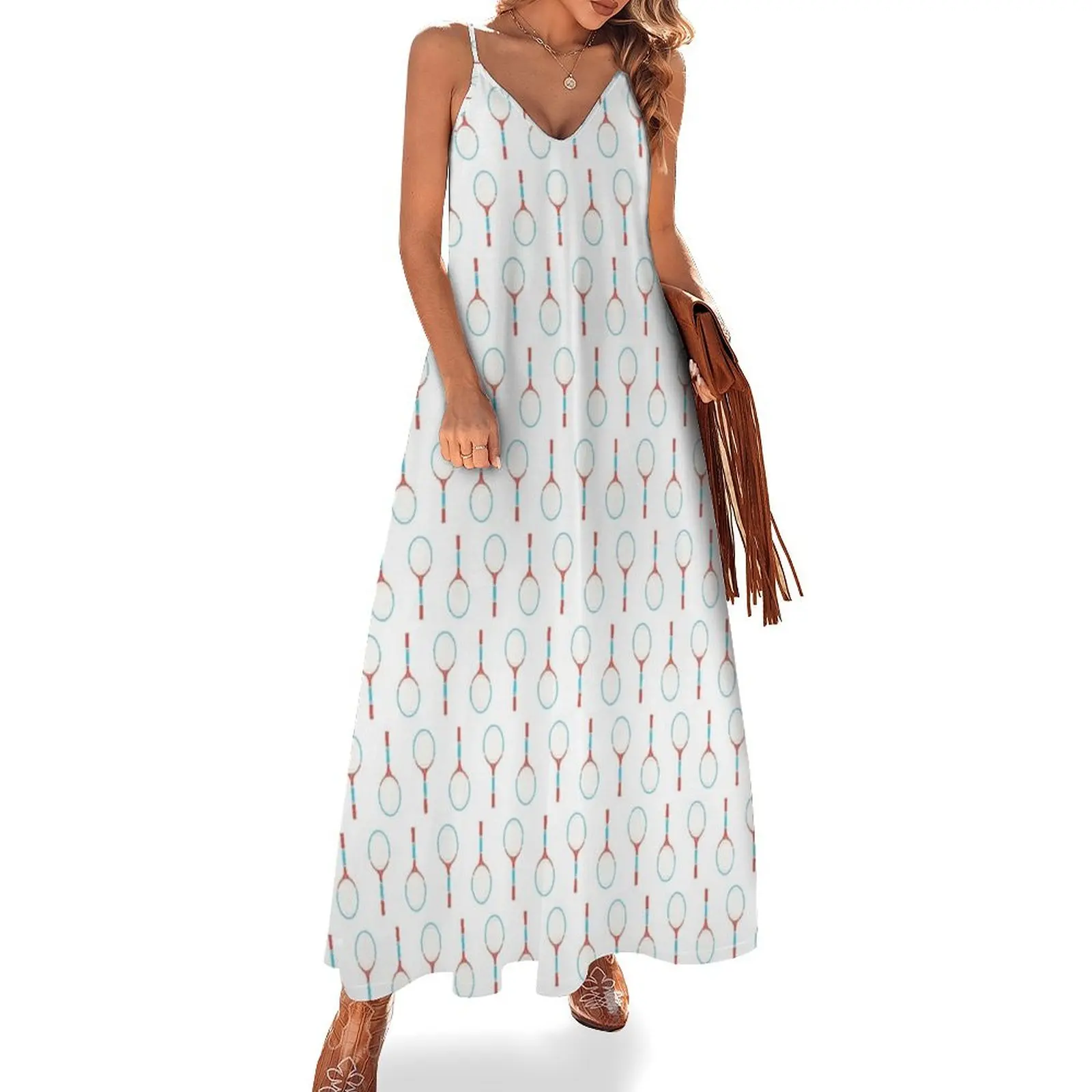 Retro tennis racket sports pattern Sleeveless Dress dress women elegant luxury prom dress 2024
Retro tennis racket sports pattern Sleeveless Dress dress women elegant luxury prom dress 2024
