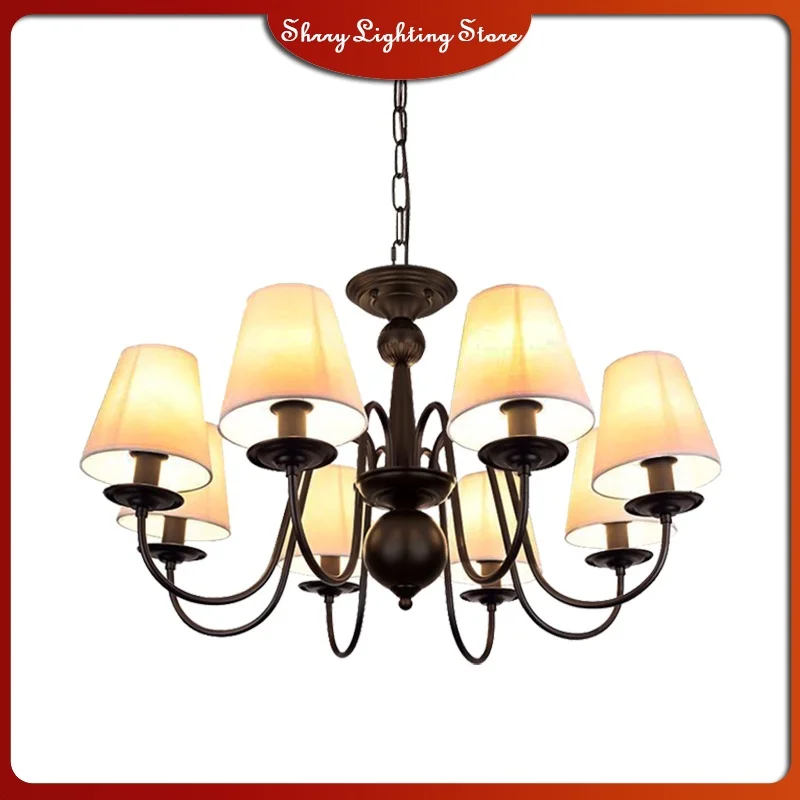 【Shrry Lighting】Retro wrought iron chandelier American style living room lamp, black lamp for dining room (E14 screw bulb)
【Shrry Lighting】Retro wrought iron chandelier American style living room lamp, black lamp for dining room (E14 screw bulb)
